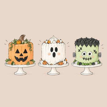 Parent & Me Halloween Cake Decorating Class Decorate & take home your cake! October 24th, 1:00-2:30pm at Cooks & Books Book Now!